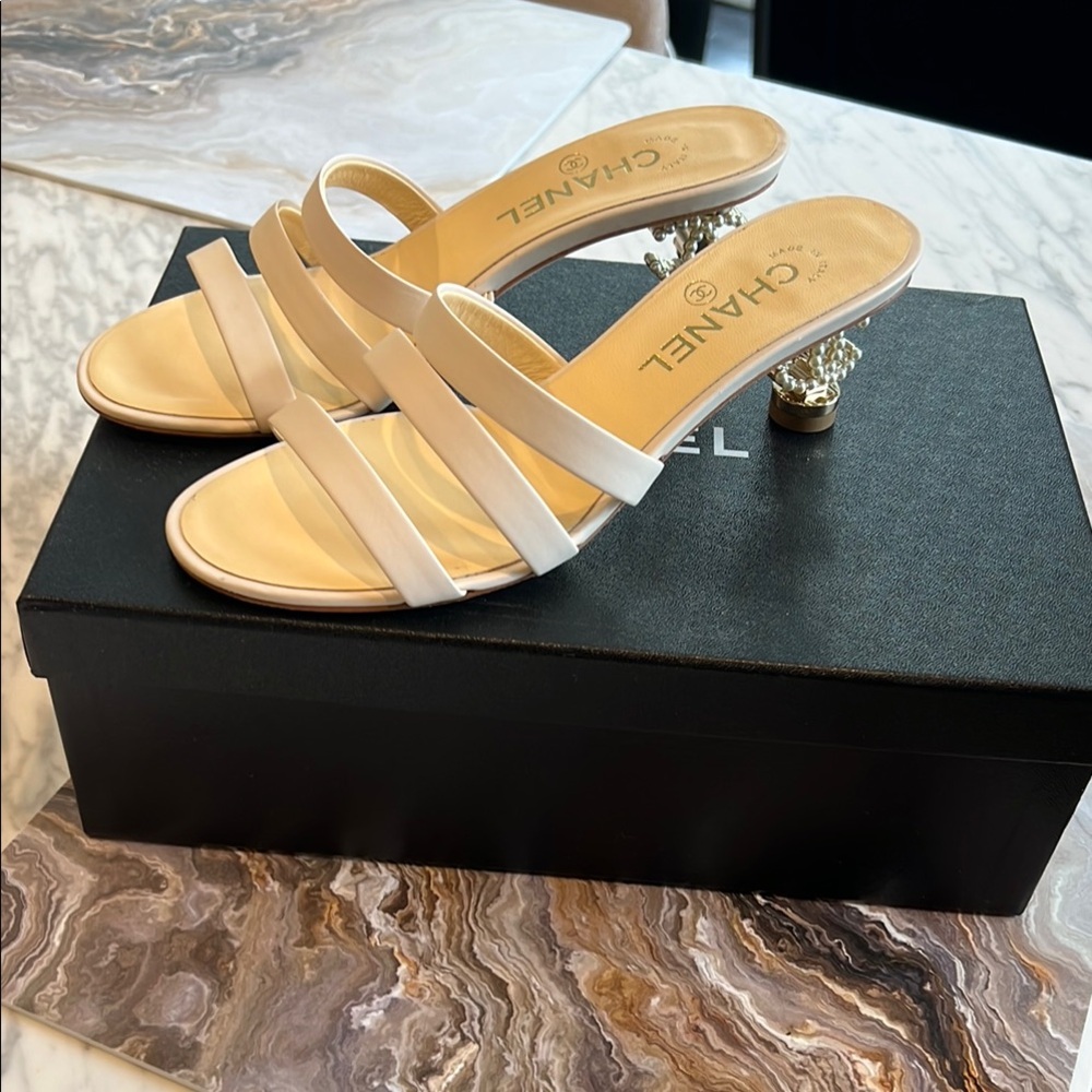 Chanel Cream Heels Elegant Minimalist Design